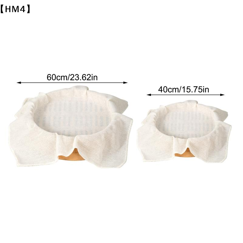 Kitchen Baking Mat - 3 個 40/60 センチメートル純綿蒸し布家庭用引き出し布蒸し米とパンマットラウンド綿ガーゼキッチン蒸し器〔HM4〕
