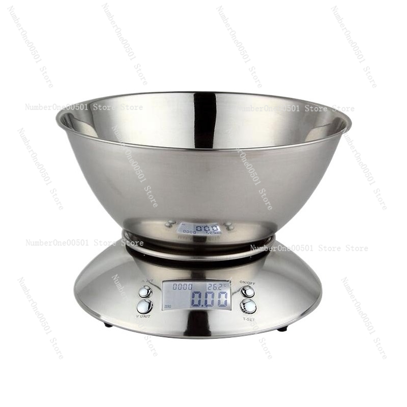 Kitchen Baking Scale - デジタルキッチンスケール ステンレス製食品スケール ボウルとタイマー付き ベーキングや料理に