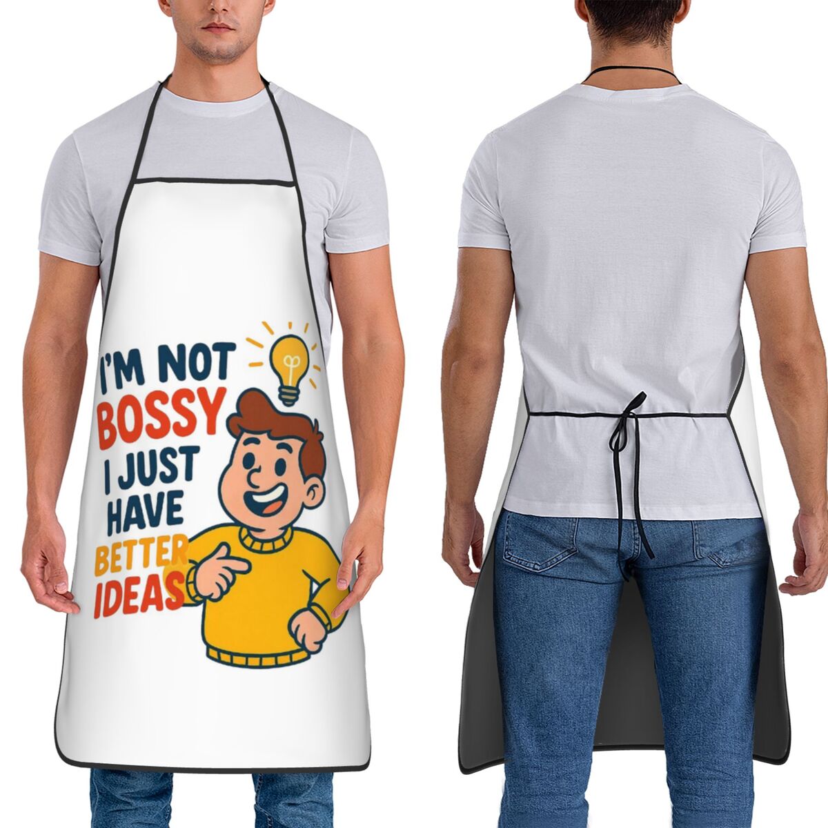 Kitchen Baking Quotes - 私は横暴ではありません、単に良いアイデアを持っているだけです - 知恵の言葉 エプロン シェフ 料理