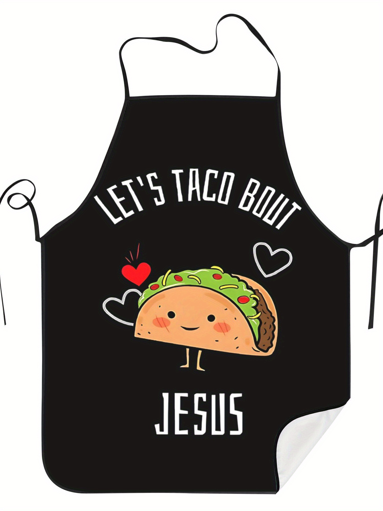 Kitchen Baking Quotes - Let's Taco Bout Jesus キッチンエプロン -