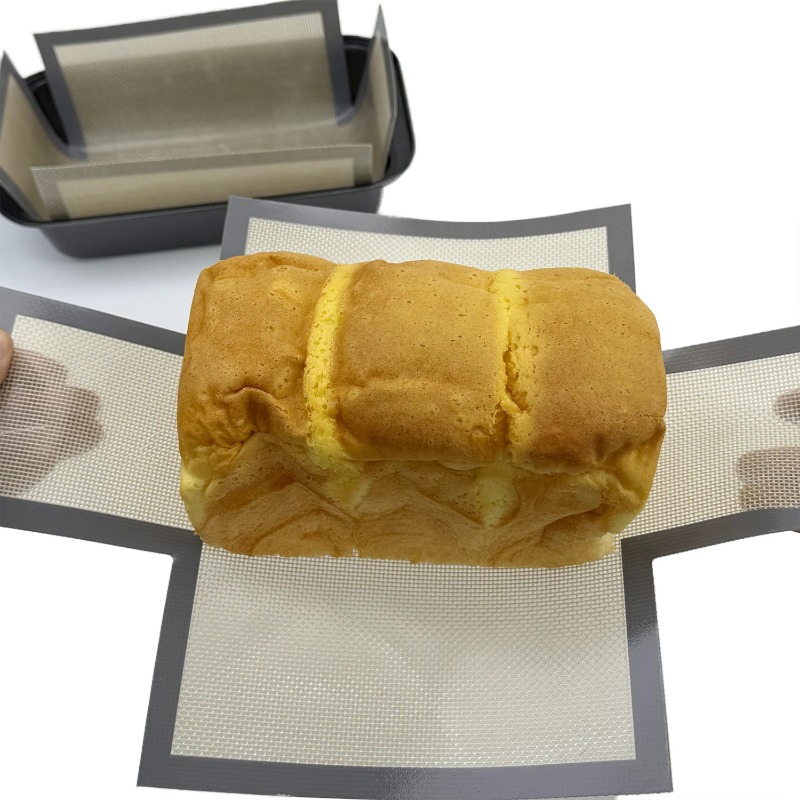 Kitchen Baking Mat - シリコン製パン型ライナー、再利用可能なノンスティックパンベーキングマット（9.5 x 5インチまたは1.5LBパン型用）、耐熱性