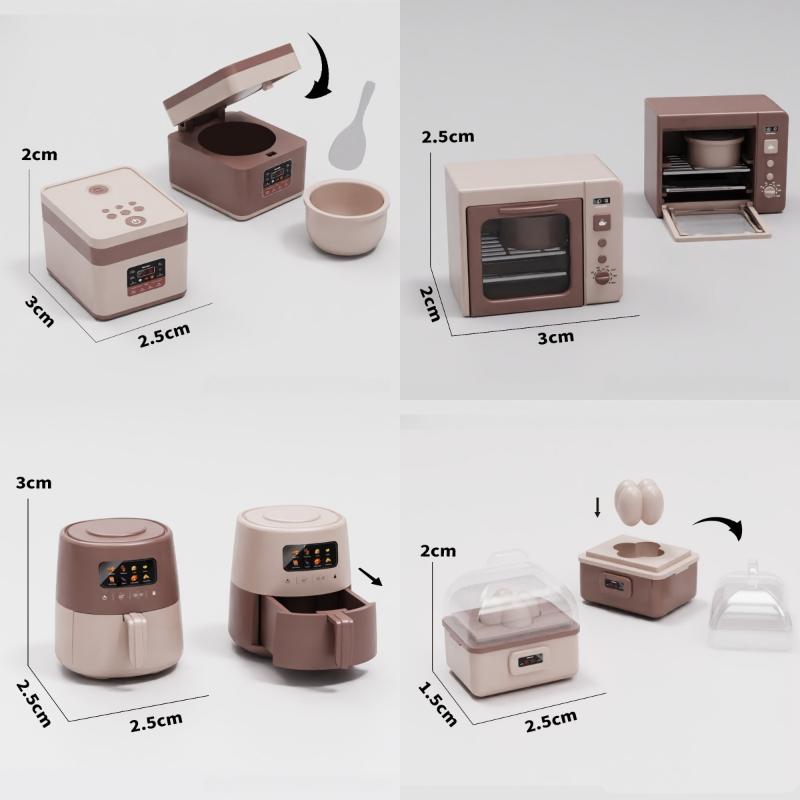 Kitchen Queen - 新しい【1個入りリアルな電子レンジ炊飯器卵ボイラーごっこ遊びおもちゃ1:12ドールハウスキッチン家電家具】