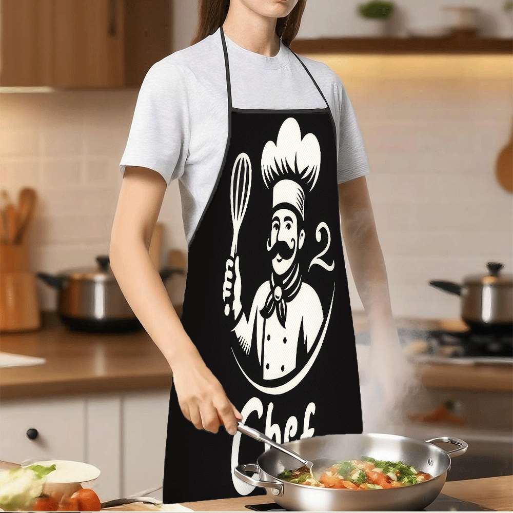 シンプルでクラシックなテーマのエプロン1枚。自信に満ちた遊び - Kitchen Baking Ideas のレビューと価格