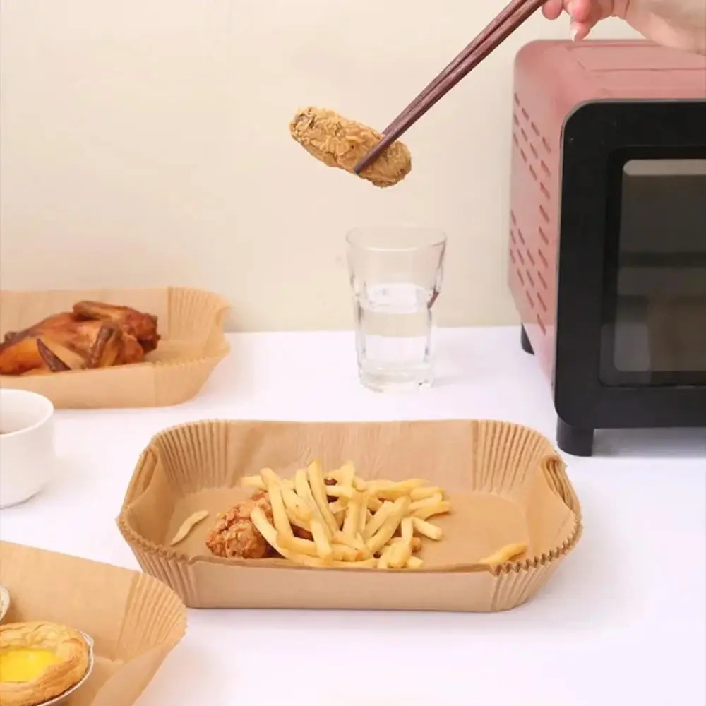 50/100 個使い捨てエアフライヤー紙長方形キッチンベーキ - Kitchen Baking Mat のレビューと価格
