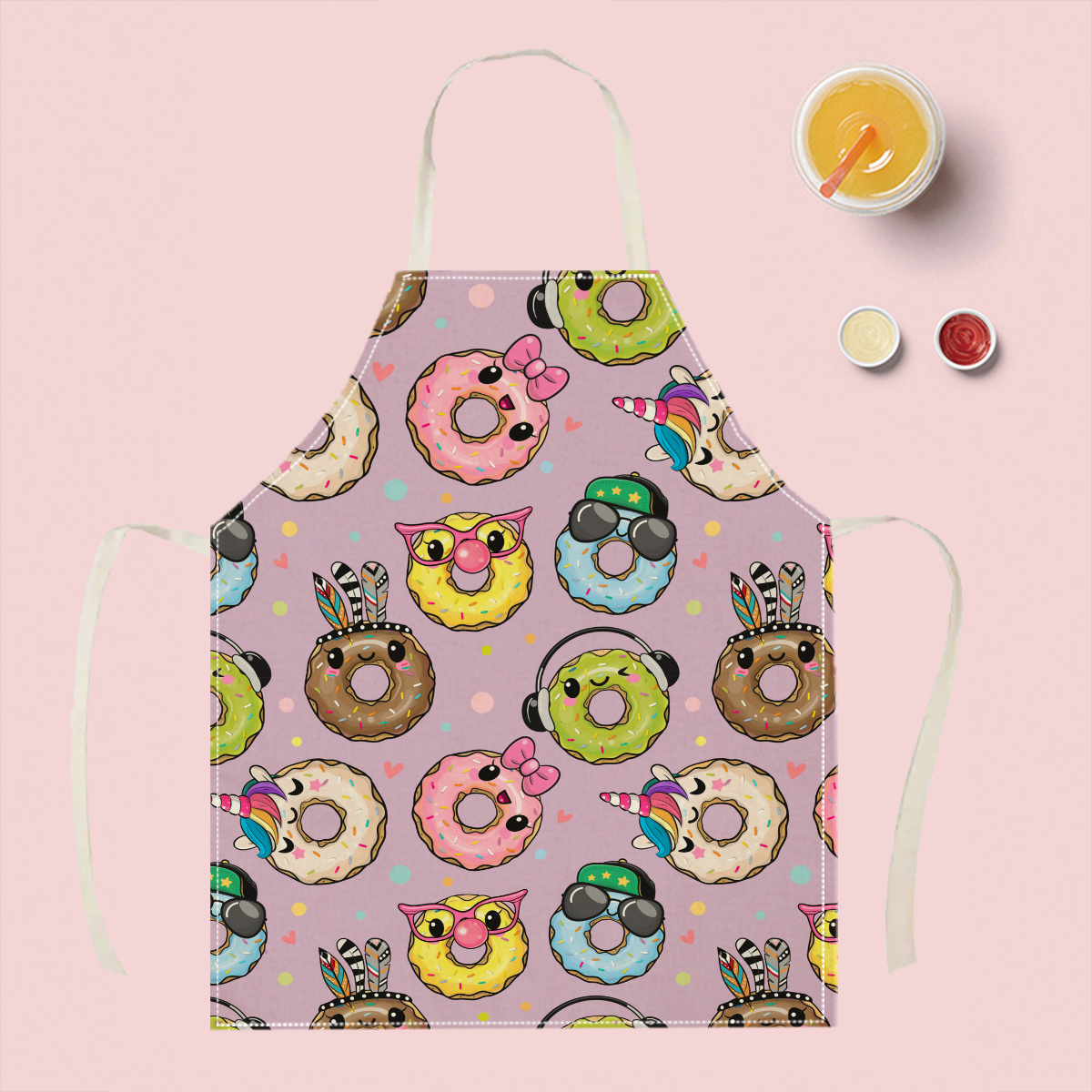 1pc かわいい漫画ドーナツエプロン面白いキッチンベーキング - Kitchen Baking Ideas のレビューと価格