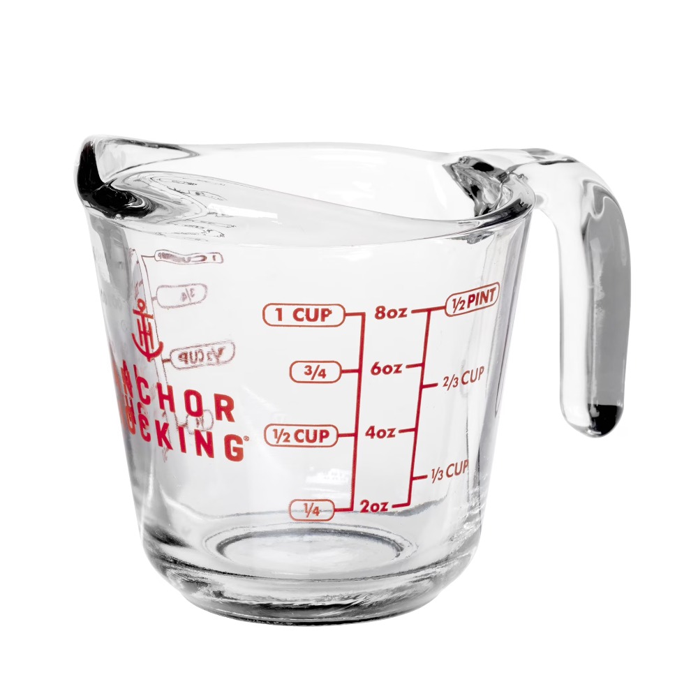 2個セットのガラス製計量カップ、持ちやすいハンドルと注ぎ口付 - Kitchen And Baking のレビューと価格