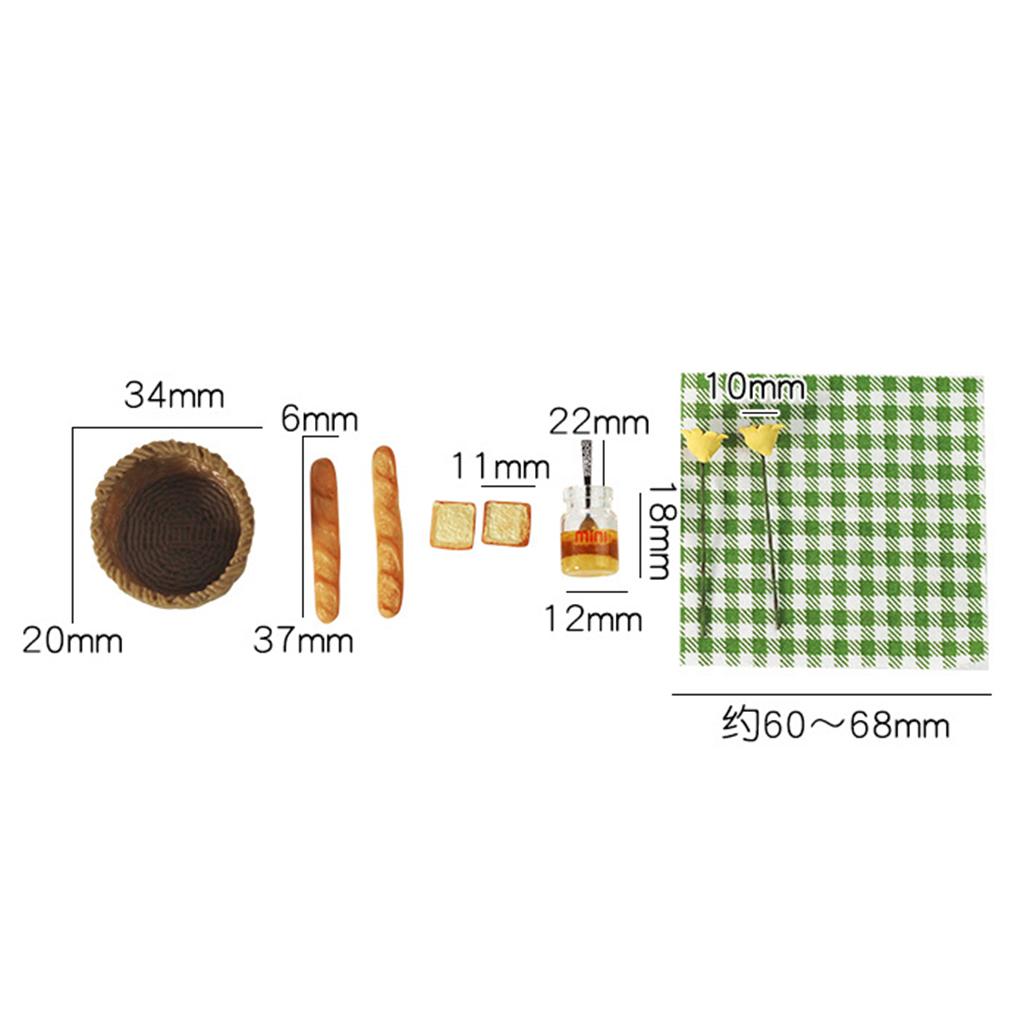 1/12スケール ミニフード ドールハウス パンバスケットセ - Kitchen Set Bakery のレビューと価格