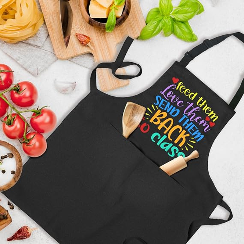 面白い先生の名言 ポケット付き黒エプロン 新学期飾り付け 先 - Kitchen Baking Quotes のレビューと価格
