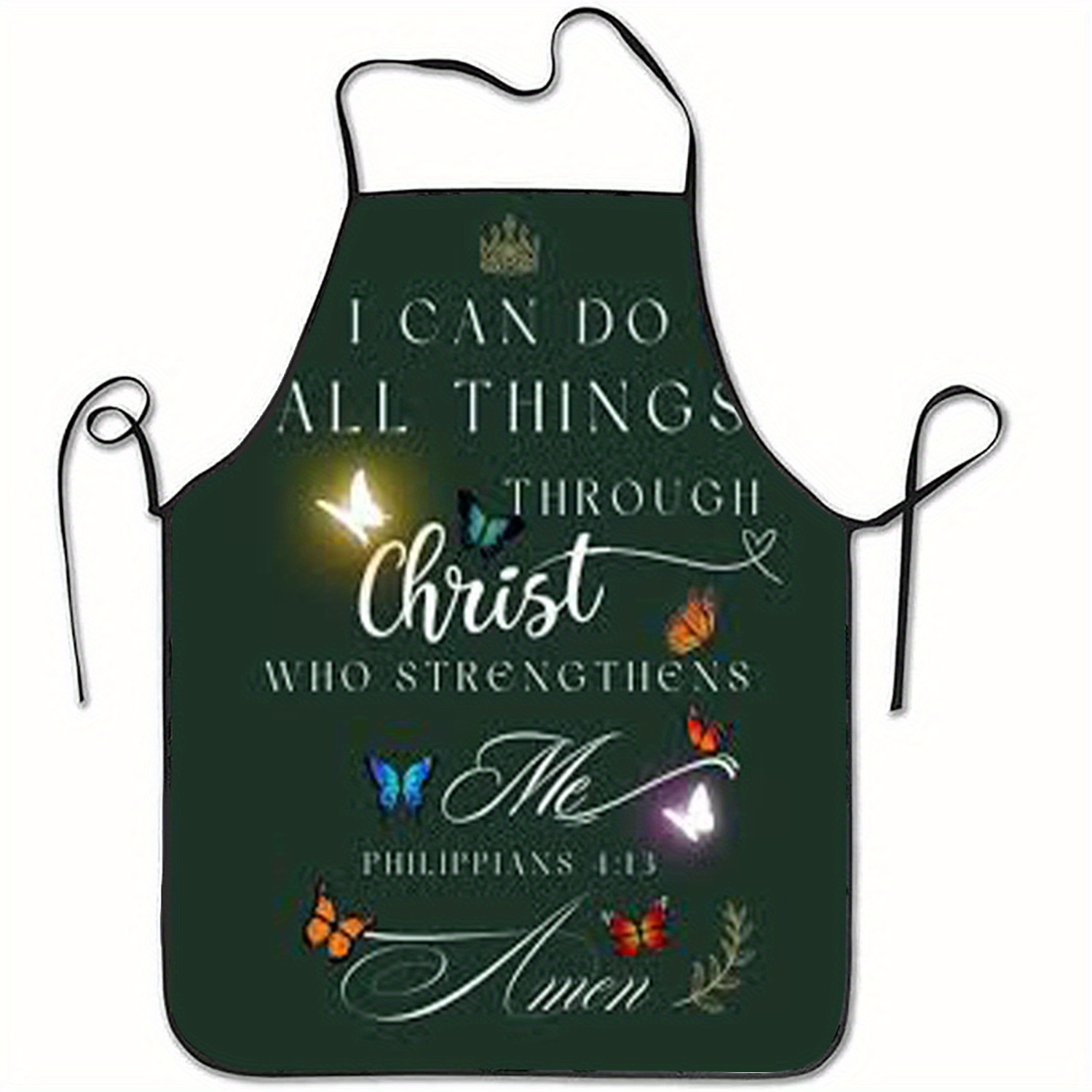 1pc クリスチャンエプロン フィリピ人への手紙4:13の引 - Kitchen Baking Quotes のレビューと価格