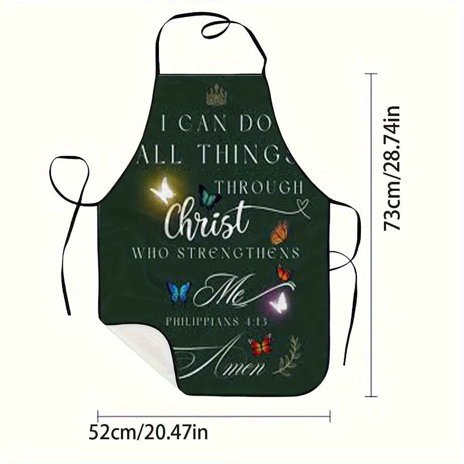 1pc クリスチャンエプロン フィリピ人への手紙4:13の引 - Kitchen Baking Quotes のレビューと価格
