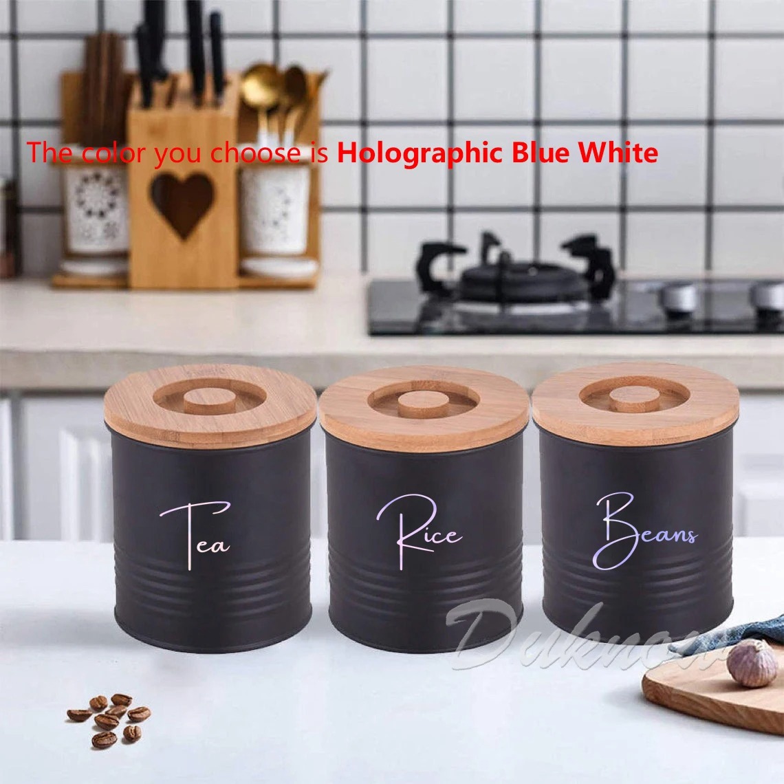 キッチン整理用キャニスタージャーラベルステッカー 防水デカー - Kitchen Baking Quotes のレビューと価格