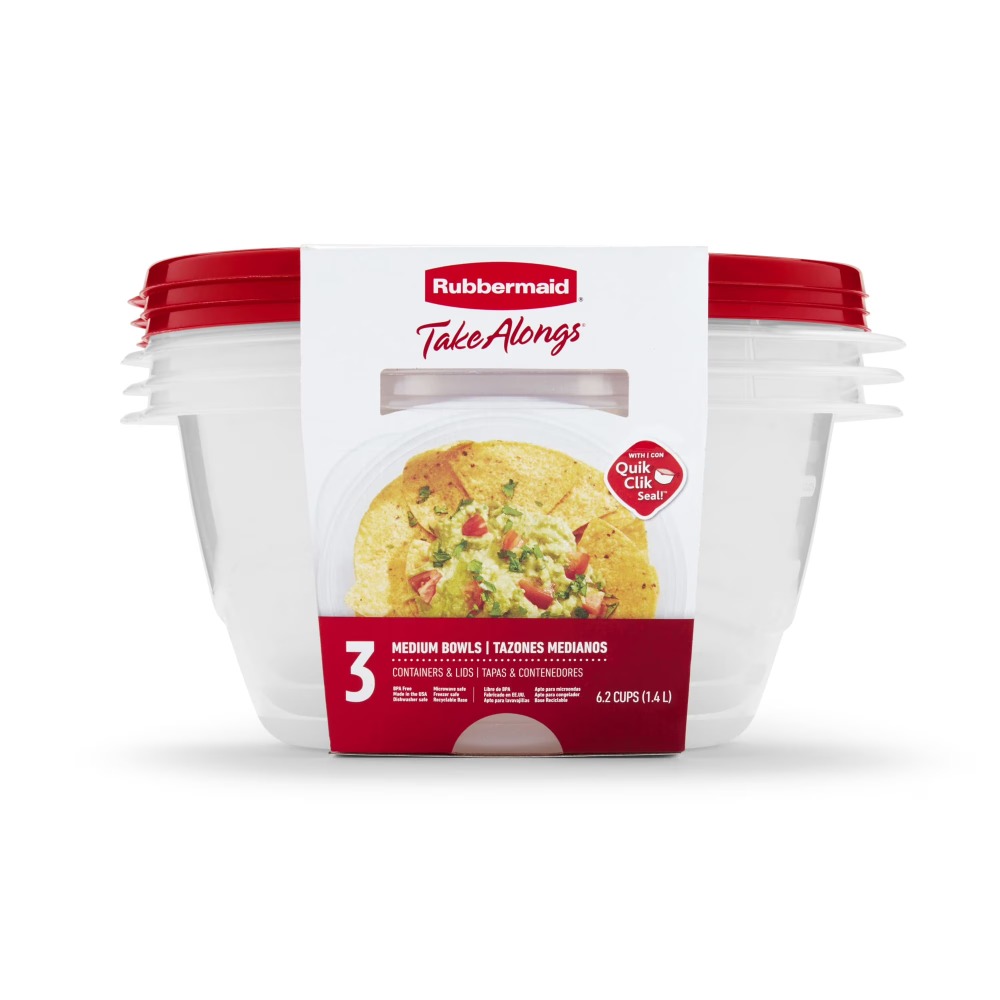 蓋付き大型丸型食品保存容器、3個セット、各容量6.2カップ、 - Kitchen And Baking のレビューと価格