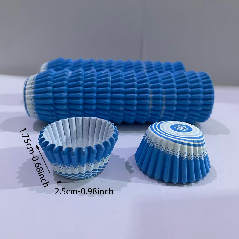 200個/500個/1000個 ブルーフラワーミニケーキペー - Kitchen Baking Mat のレビューと価格