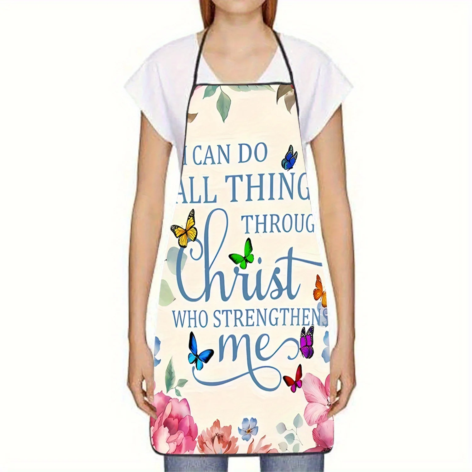 1pc インスピレーションを与える宗教的な引用と蝶の花柄プリ - Kitchen Baking Quotes のレビューと価格