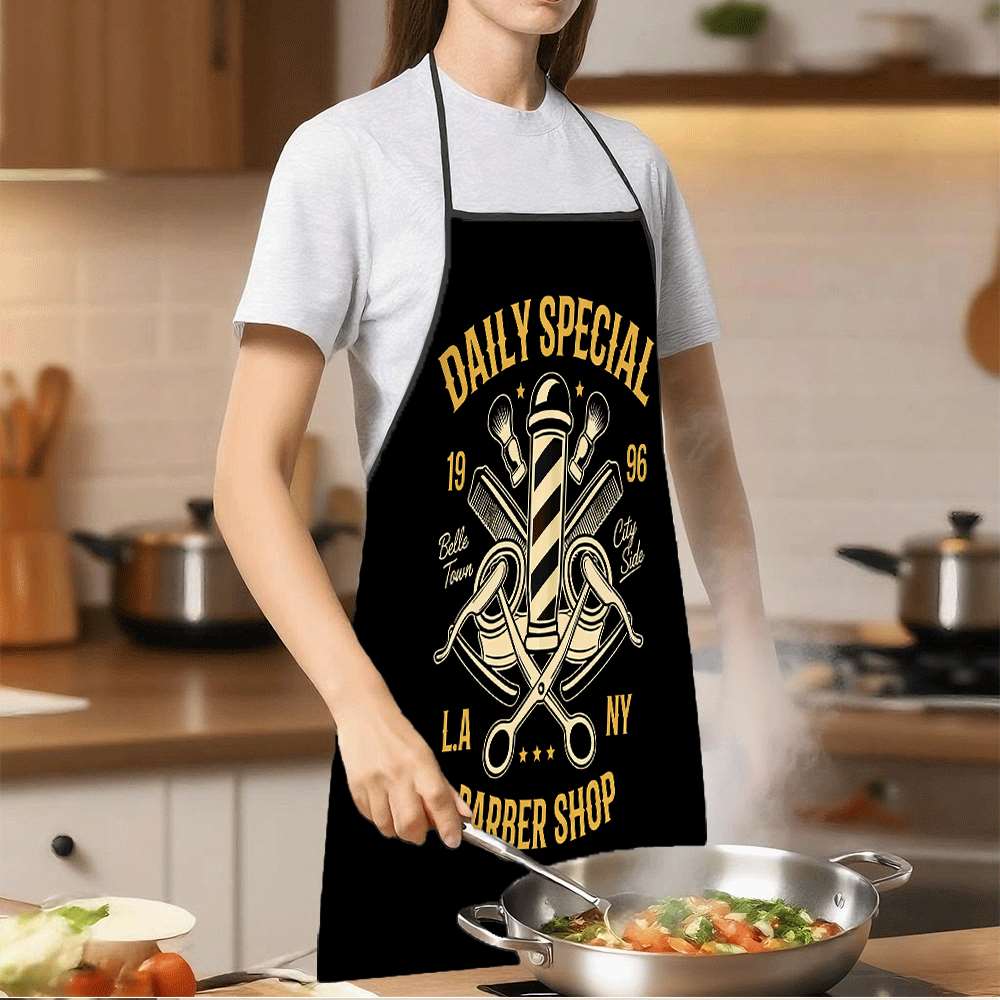 1ピースデイリースペシャルオファー理髪店テーマエプロン、回転 - Kitchen Baking Ideas のレビューと価格