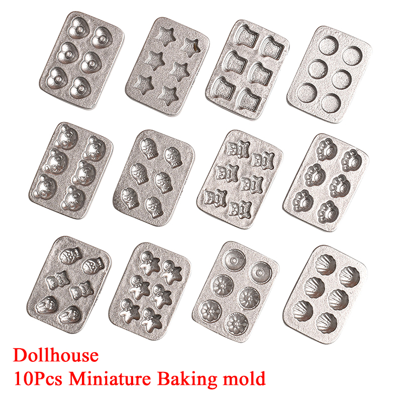 10 個ドールハウスミニチュアミニケーキベーキングモールドキ - Kitchen And Baking のレビューと価格