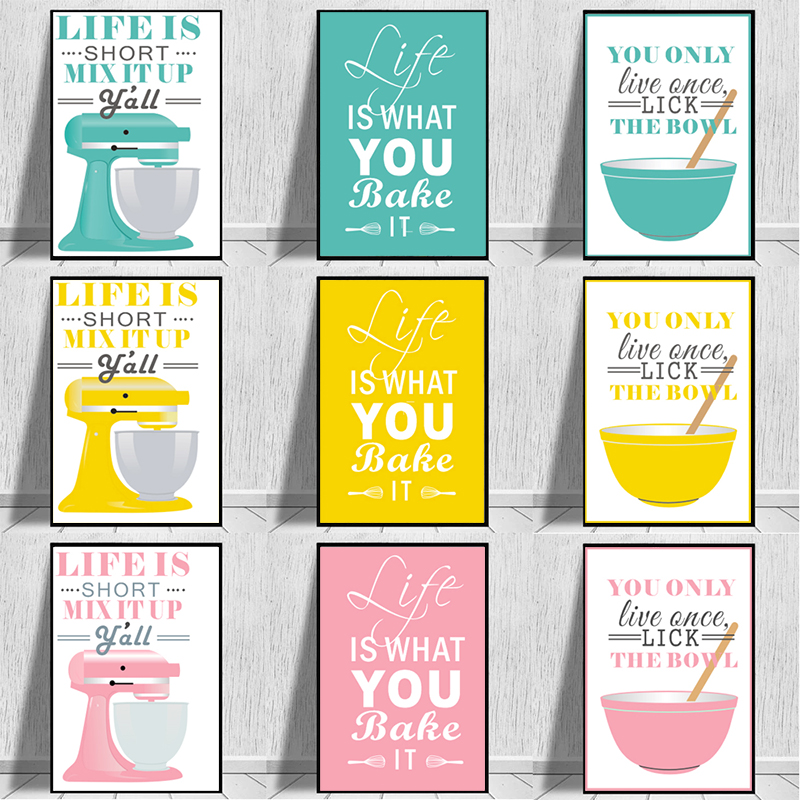 ウォールアート キャンバス絵画 北欧風 ベーキング キッチン - Kitchen Baking Quotes のレビューと価格