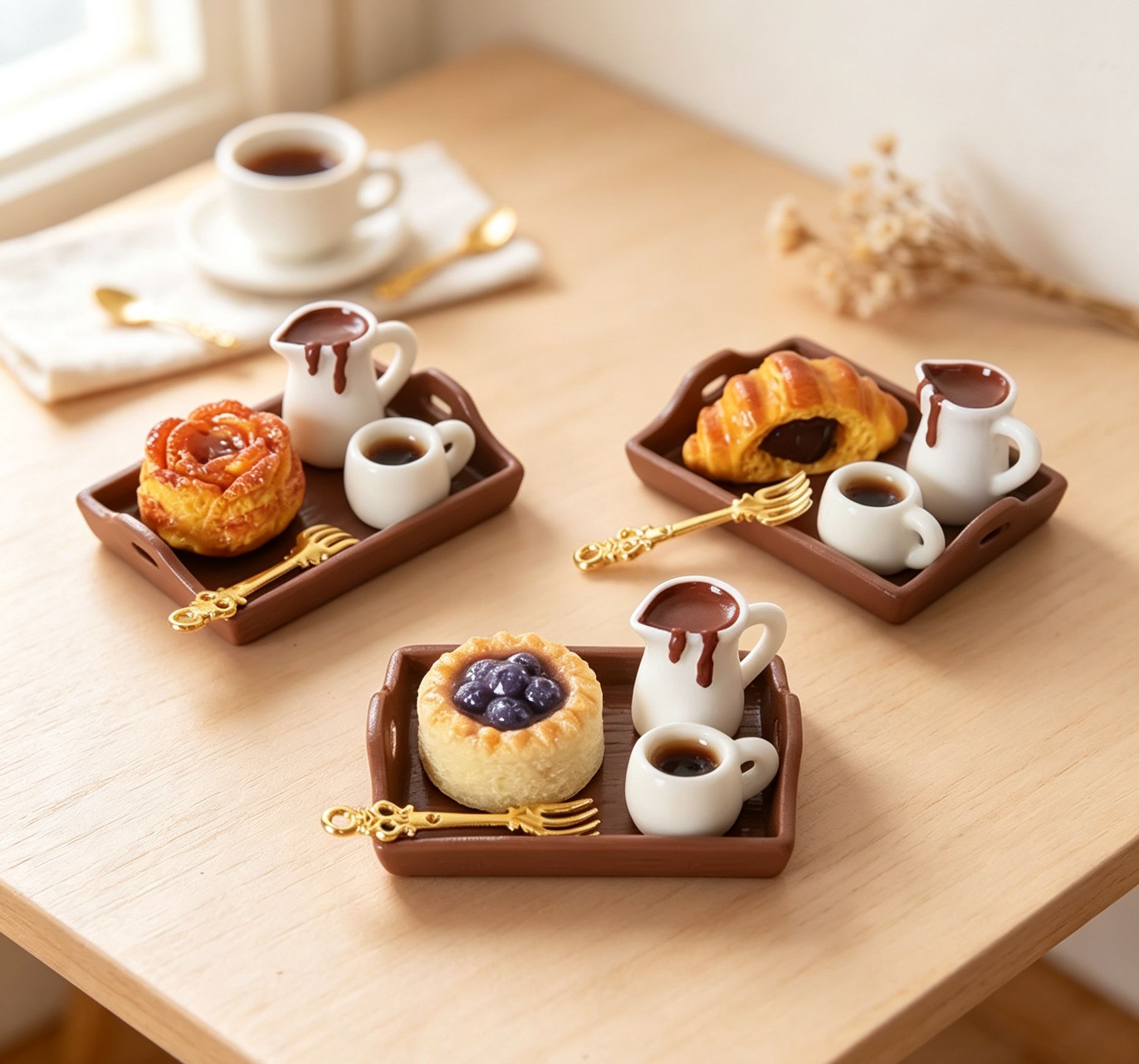 1:12スケールのミニチュアアフタヌーンティーセット - ト - Kitchen Set Bakery のレビューと価格