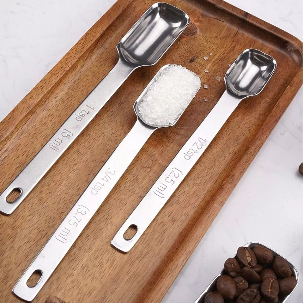 スケール付きステンレス鋼計量スプーン、キッチン用品、長方形の - Kitchen Baking Scale のレビューと価格