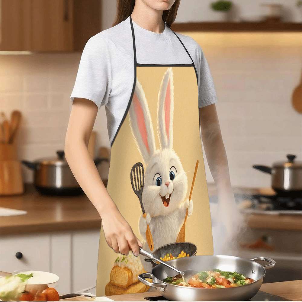 楽しい動物をテーマにしたエプロン1枚、かわいいウサギのシェフ - Kitchen Baking Ideas のレビューと価格