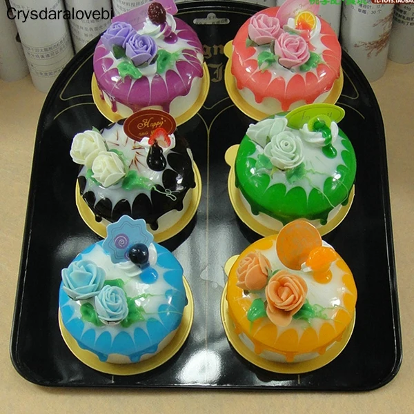 6 ピース/セットシミュレーションローズケーキ PU 小さな - Kitchen Set Bakery のレビューと価格