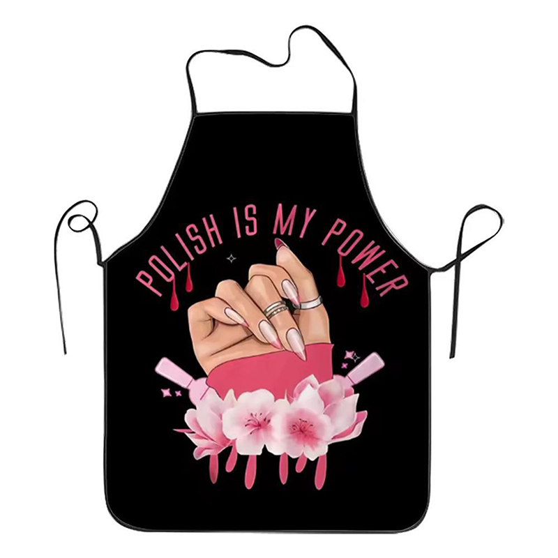 1 個ネイルアート印刷美容キッチン女性エプロン家庭用クリーニ - Kitchen And Baking のレビューと価格