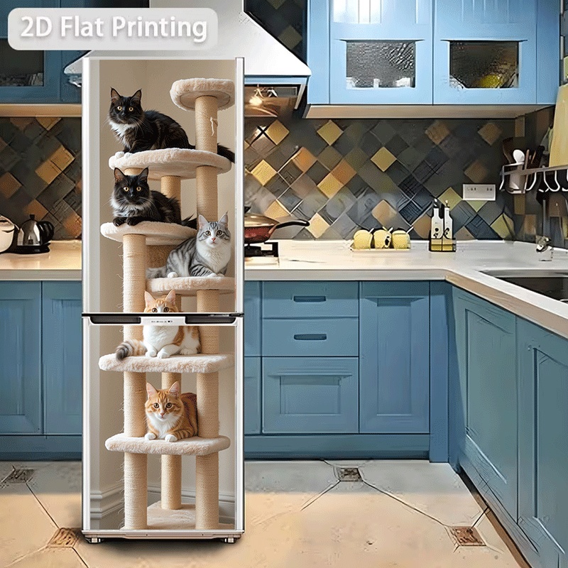 キッチン用の2Dパターン印刷冷蔵庫ステッカー、サイズ23.6 - Kitchen Queen のレビューと価格