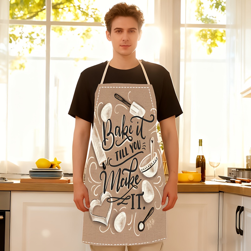 1pc ベーキングクイートエプロン ベージュ キッチン用品プ - Kitchen Baking Quotes のレビューと価格