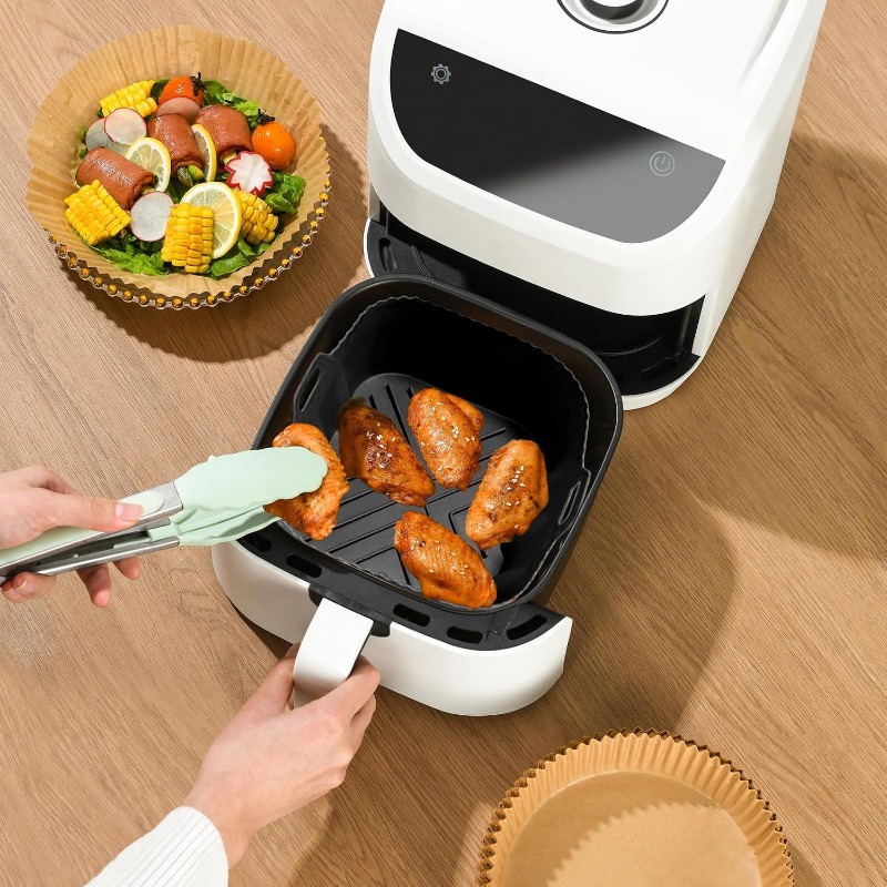 再利用可能なシリコンエアフライヤーライナー耐熱ノンスティック - Kitchen Baking Mat のレビューと価格
